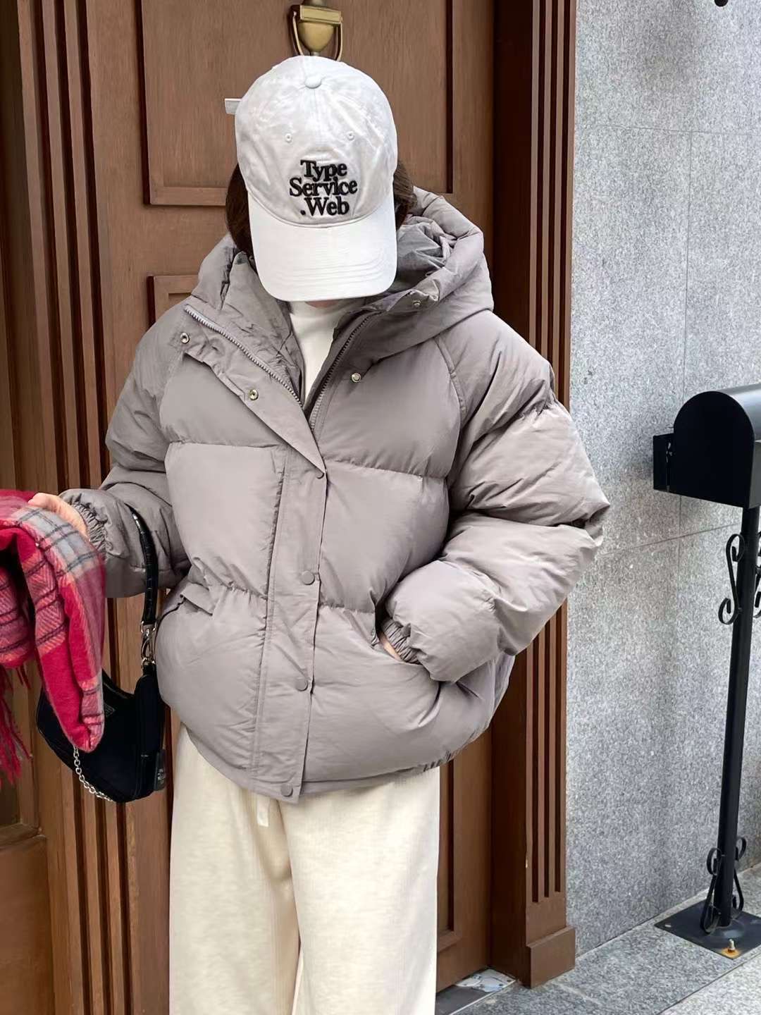 EROOM東大門㊣實拍女士新款職業人氣推薦真品時尚休閑短款棉服EROOM短款棉服