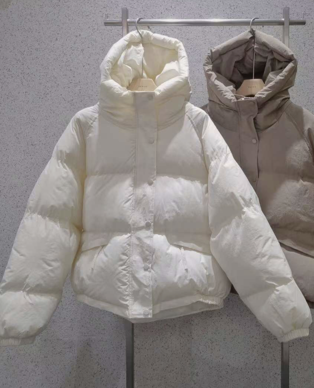 EROOM東大門㊣實拍女士新款職業人氣推薦真品時尚休閑短款棉服EROOM短款棉服圖色1