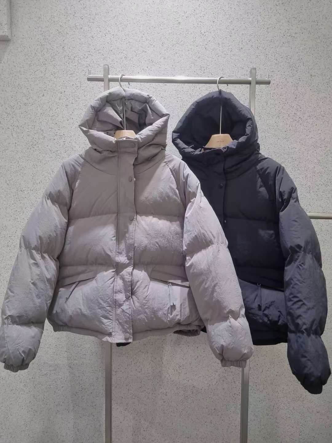 EROOM東大門㊣實拍女士新款職業人氣推薦真品時尚休閑短款棉服EROOM短款棉服圖色4左二色