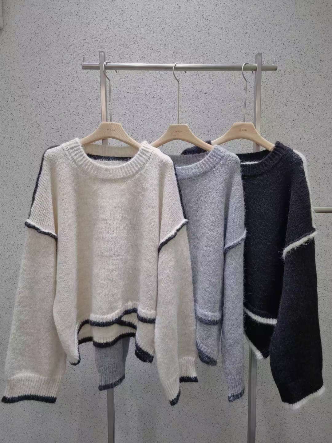 EROOM韓國代購㊣女士新品25秋冬真品時尚推薦熱賣人氣休閑毛衣EROOM毛衣圖色3左三色