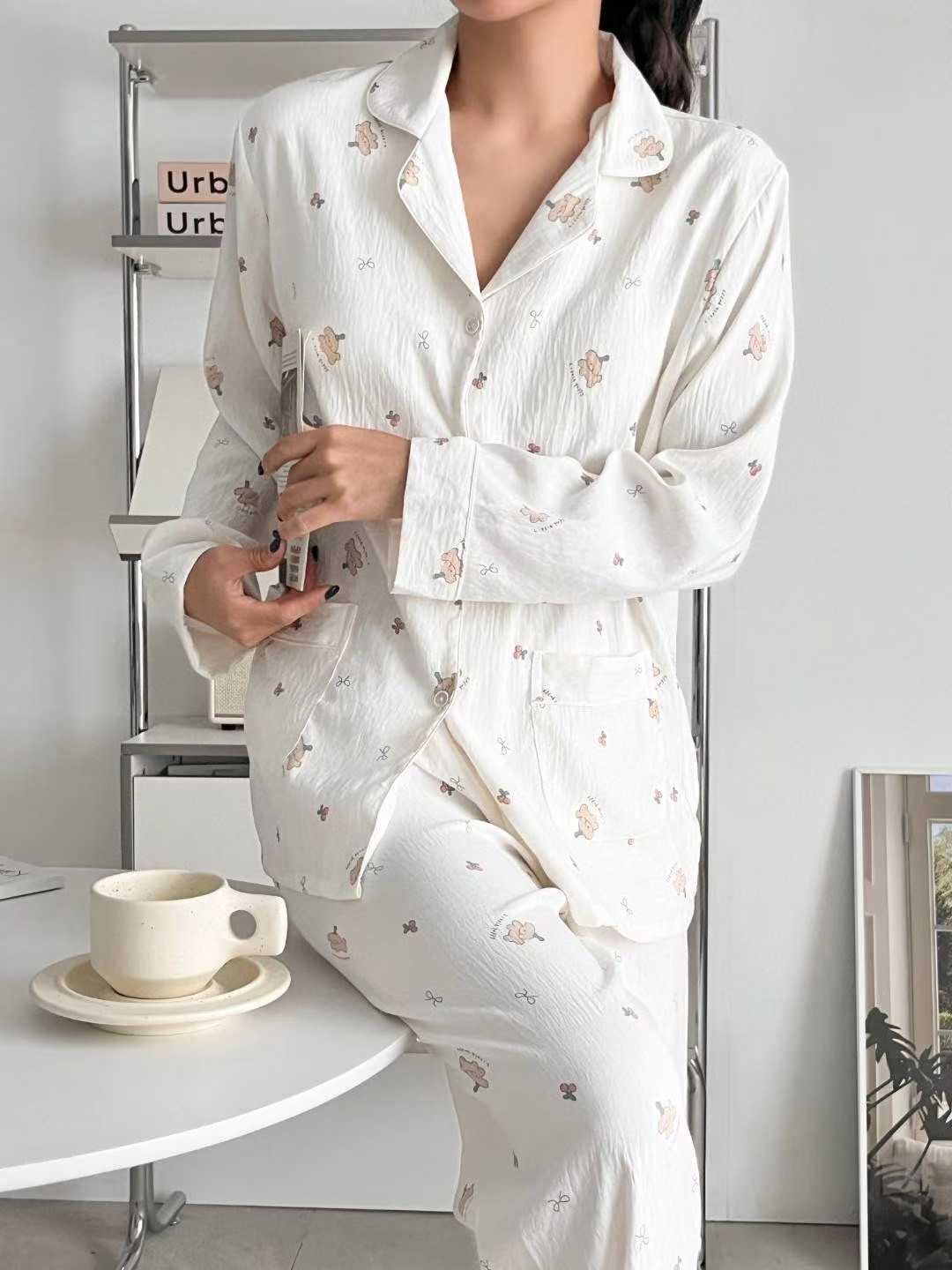 VICTORIA-P東大門㊣代購女裝新款職業真品熱賣25秋冬休閑睡衣VICTORIA睡衣