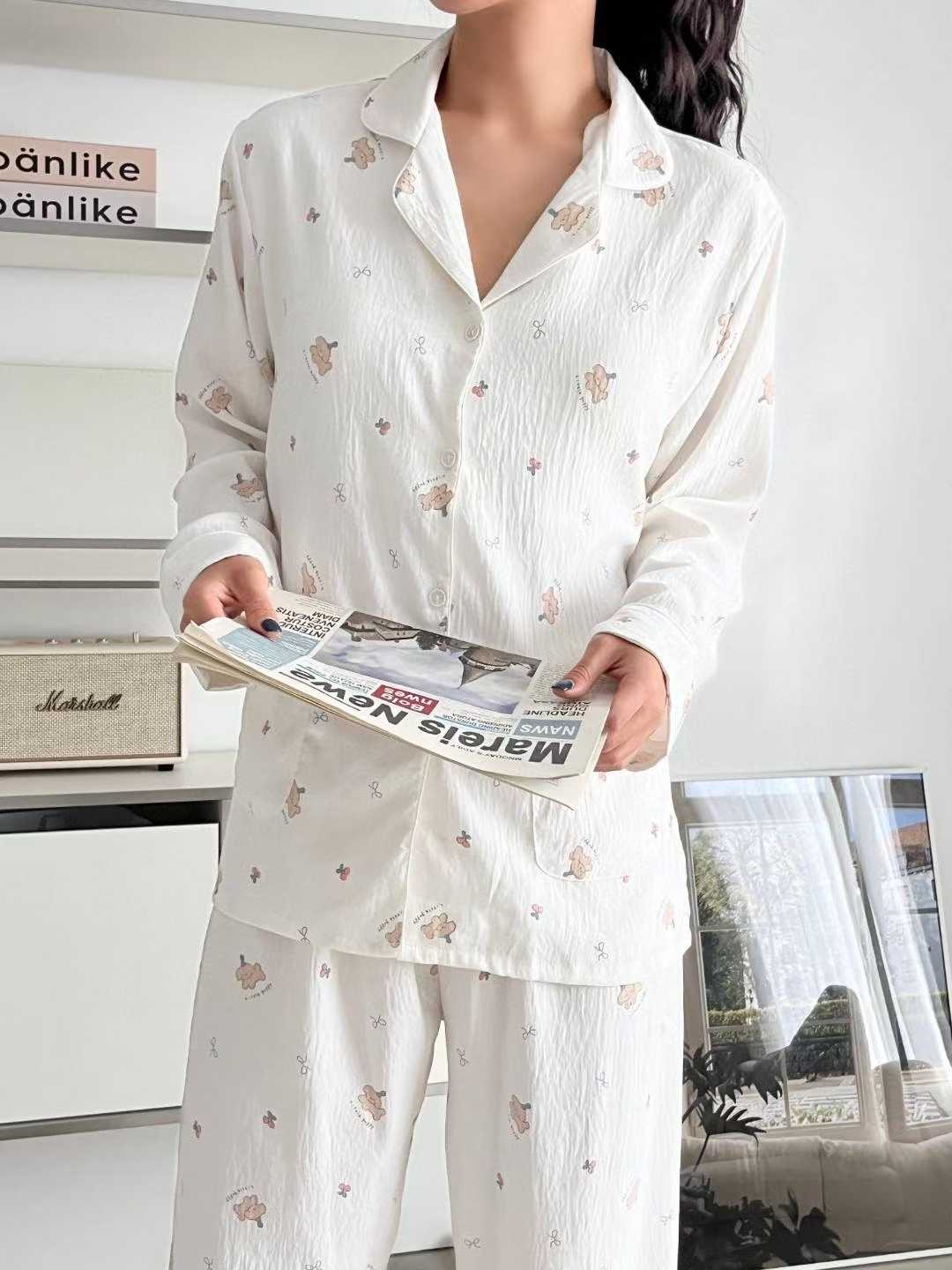 VICTORIA-P東大門㊣代購女裝新款職業真品熱賣25秋冬休閑睡衣VICTORIA睡衣