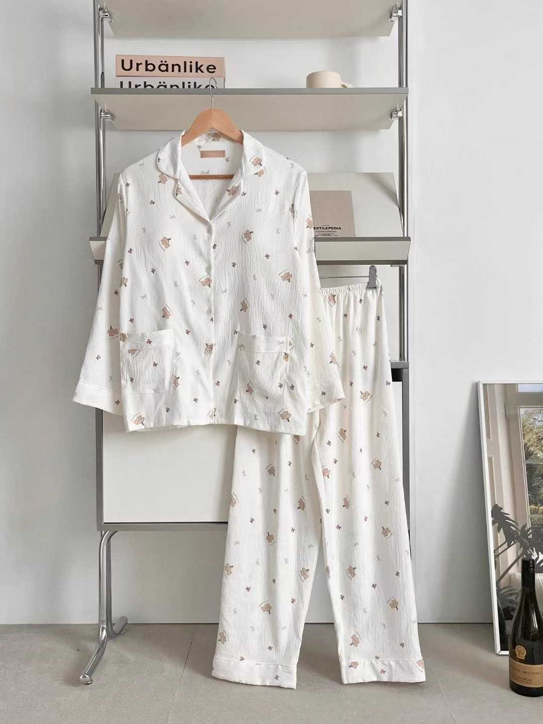 VICTORIA-P東大門㊣代購女裝新款職業真品熱賣25秋冬休閑睡衣VICTORIA睡衣圖色1