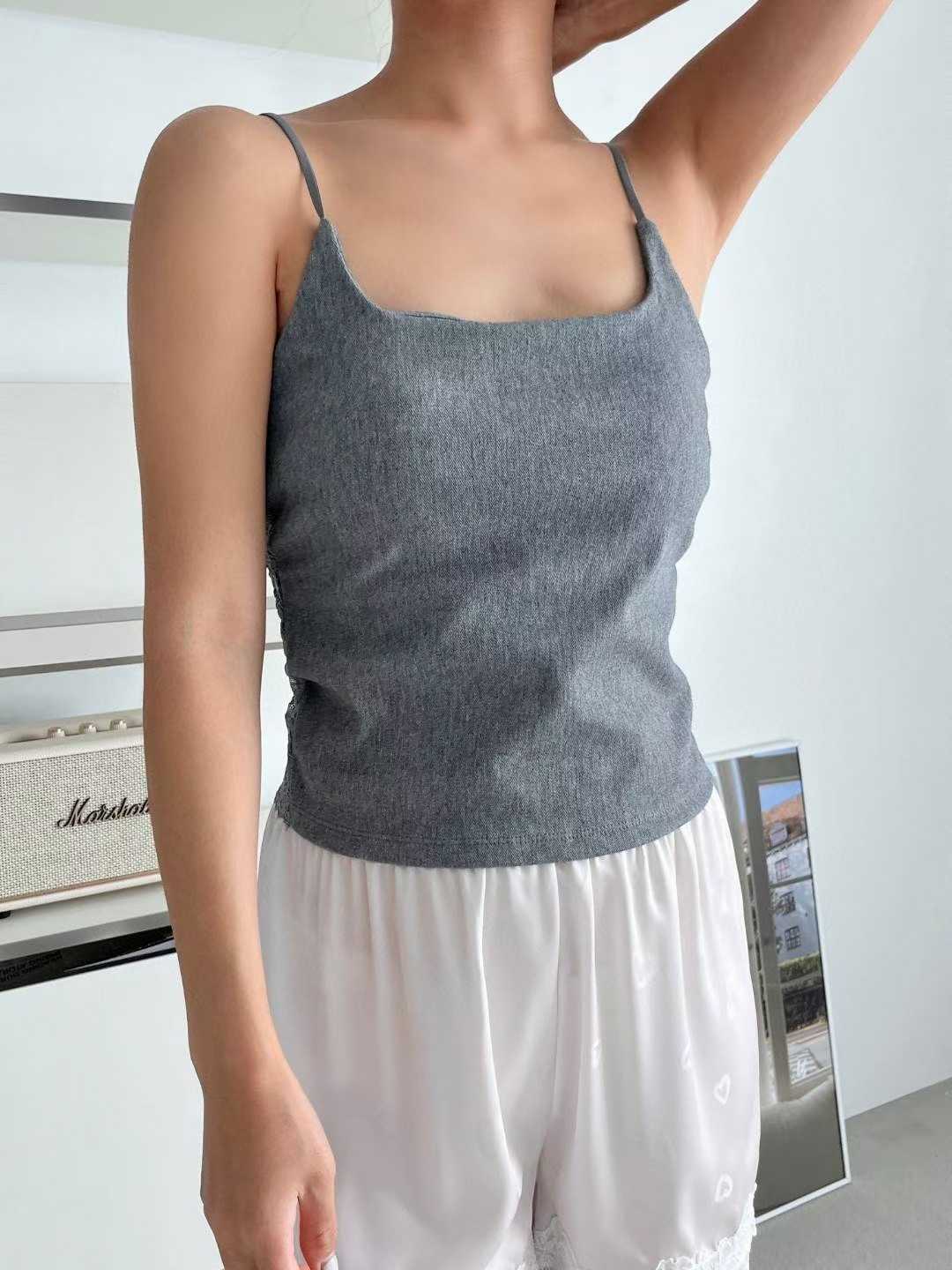 VICTORIA-P韓國代購㊣女士新品推薦休閑人氣真品時尚吊帶背心VICTORIA吊帶/背心