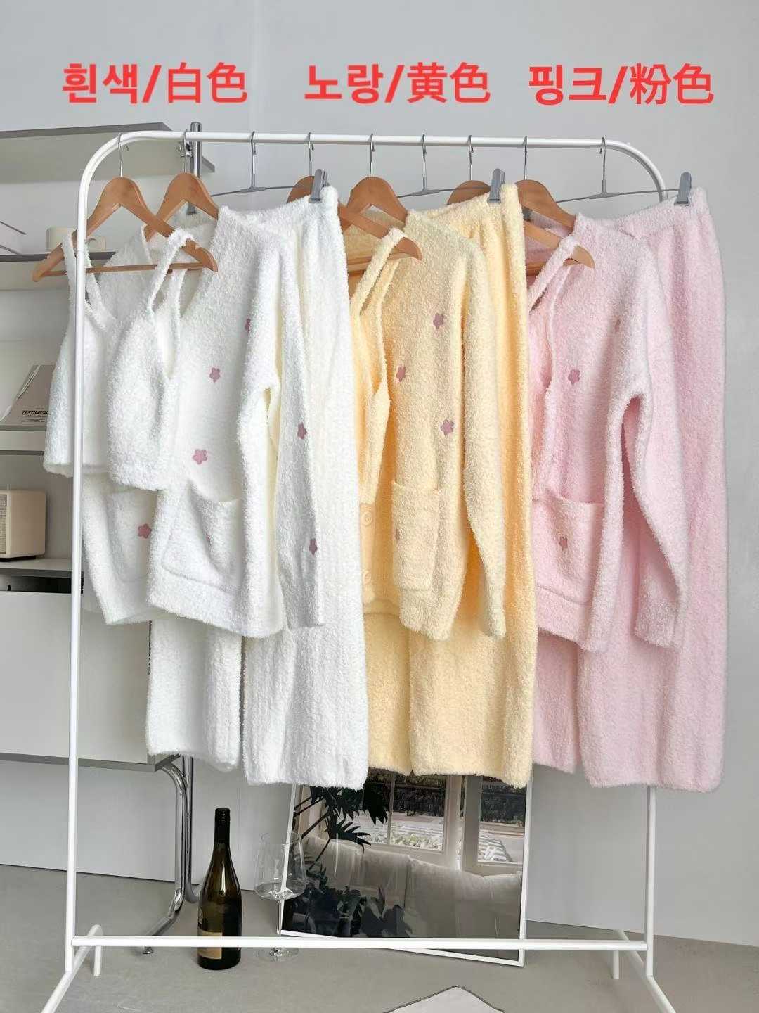 VICTORIA-P東大門㊣直郵女士新款職業休閑人氣25秋冬睡衣三件套VICTORIA睡衣