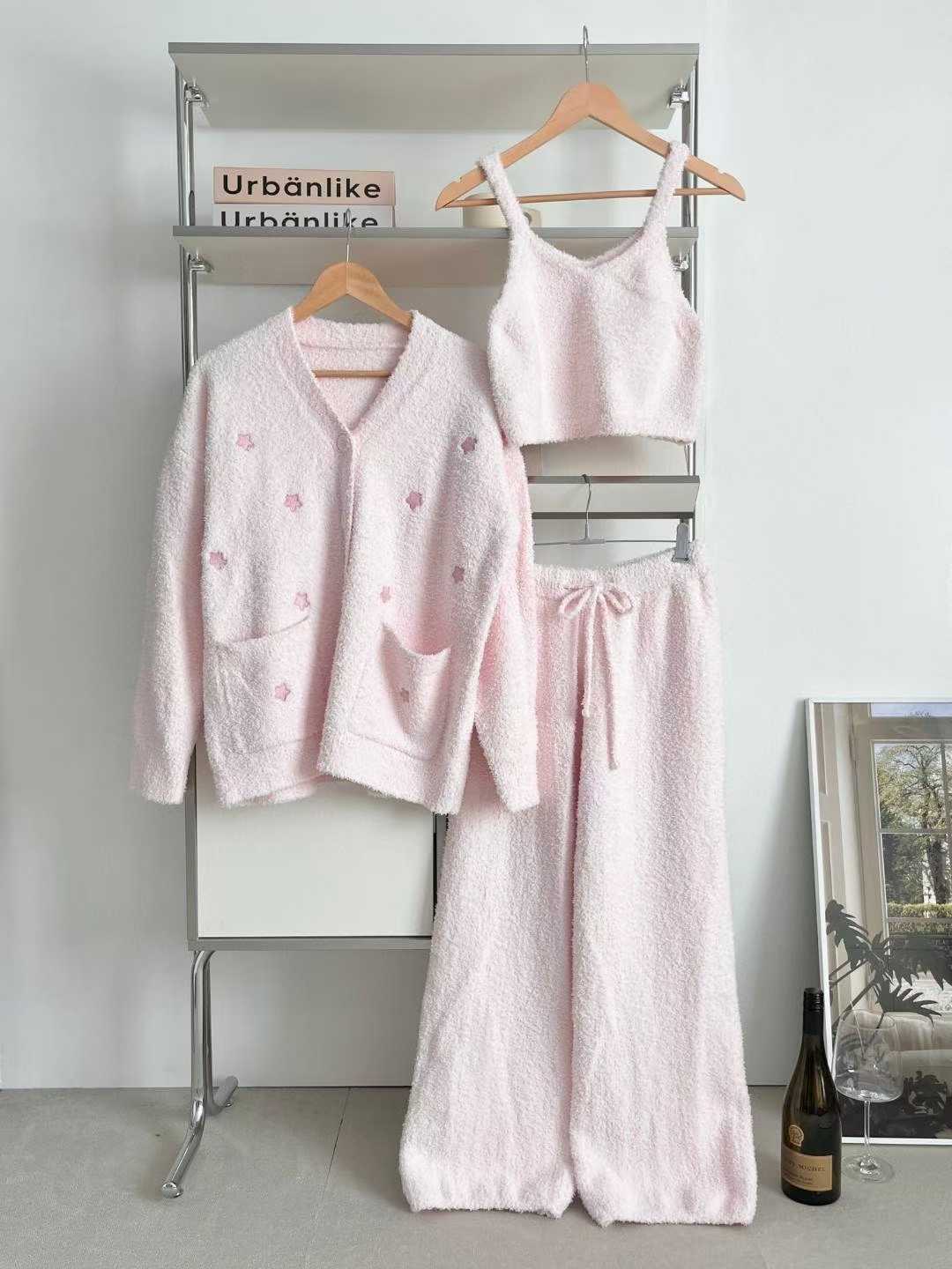 VICTORIA-P東大門㊣直郵女士新款職業休閑人氣25秋冬睡衣三件套VICTORIA睡衣圖色3