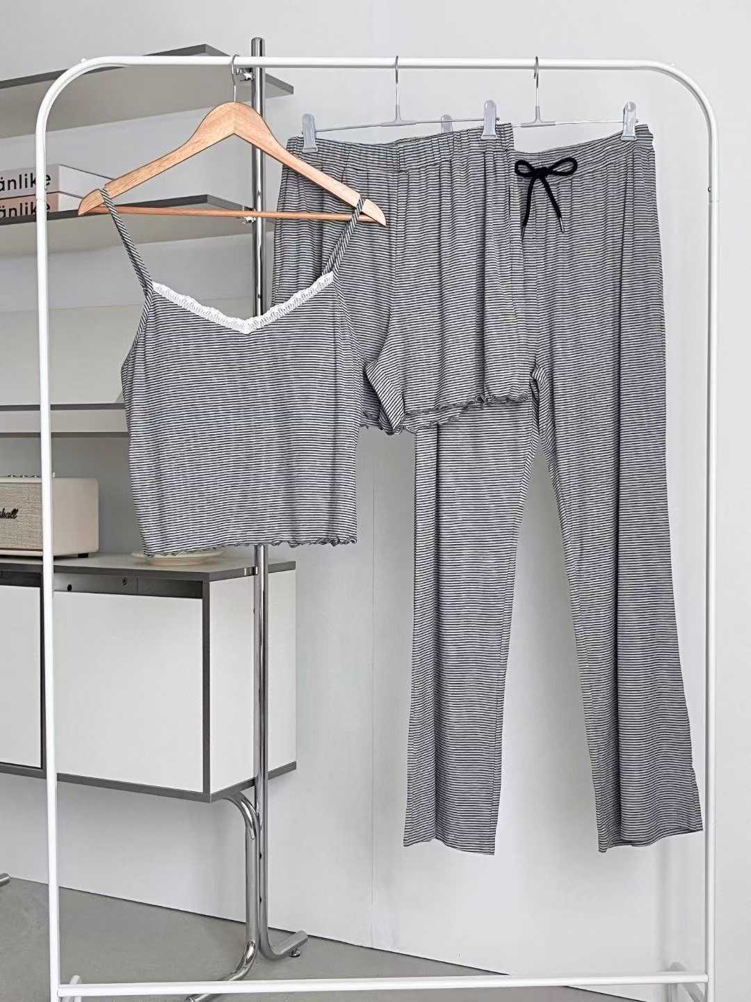 VICTORIA-P韓國直郵㊣女士新款真品職業推薦25秋冬睡衣三件套VICTORIA睡衣圖色1