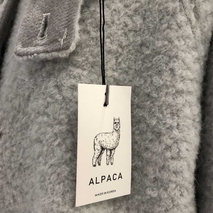 ALMOND韓國代購㊣女裝新款25秋冬推薦時尚中長款大衣羊駝毛ALMOND中長款大衣