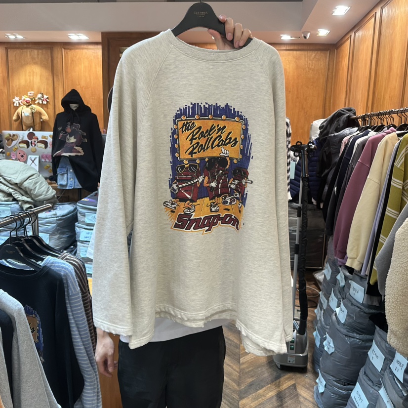 GARMENT-P東大門㊣直郵女裝新品真品熱賣時尚25秋冬衛衣加絨GARMENT衛衣圖色2燕麥色