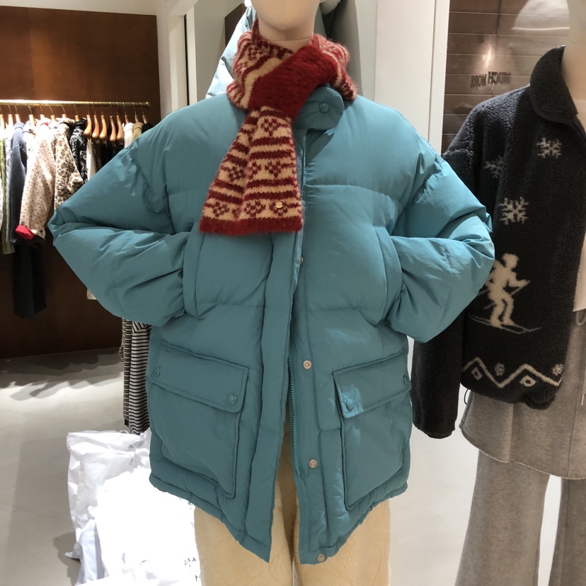 HEBON韓國代購㊣女士新品休閑職業真品25秋冬短款羽絨服鵝絨HEBON短款羽絨服圖色1