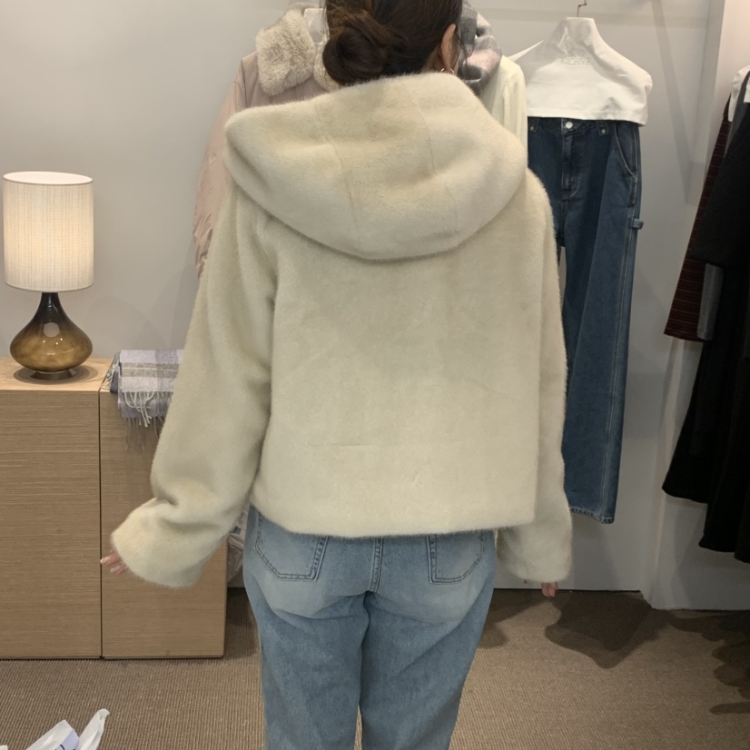 SIHO ARCHIVE韓國直郵㊣女士新款推薦職業真品短款大衣貂皮SIHO ARCHIVE短款大衣