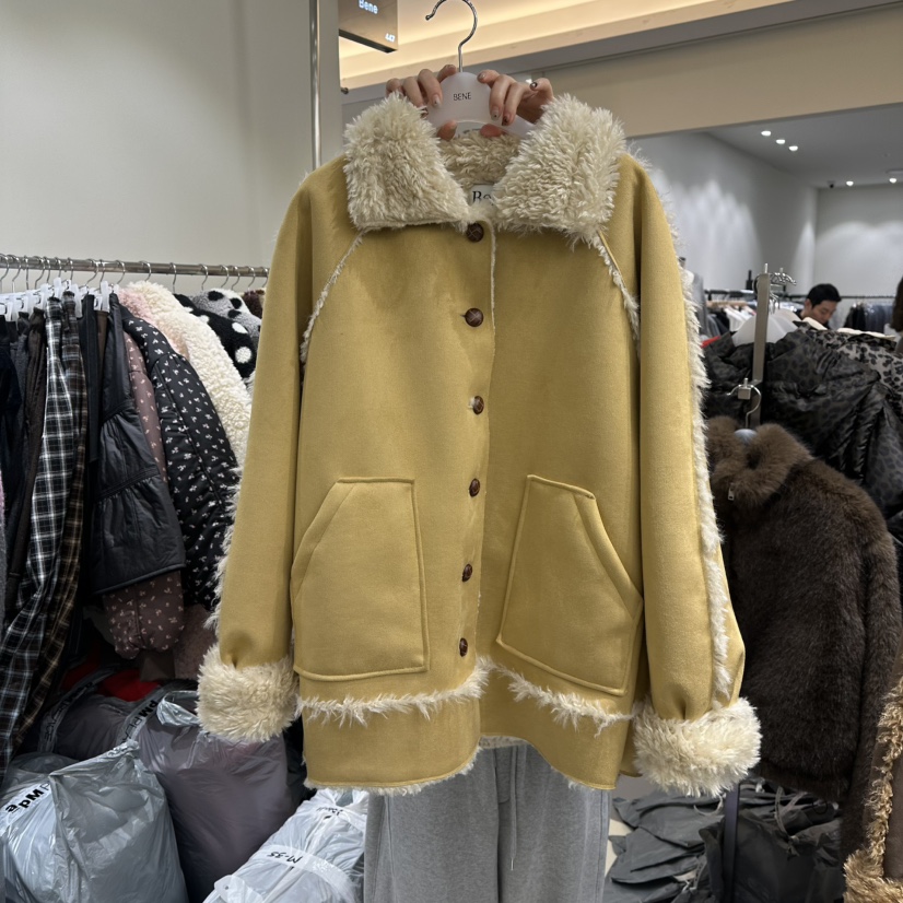 BENE東大門㊣代購女裝新款時尚推薦熱賣真品25秋冬中長款大衣BENE中長款大衣圖色1