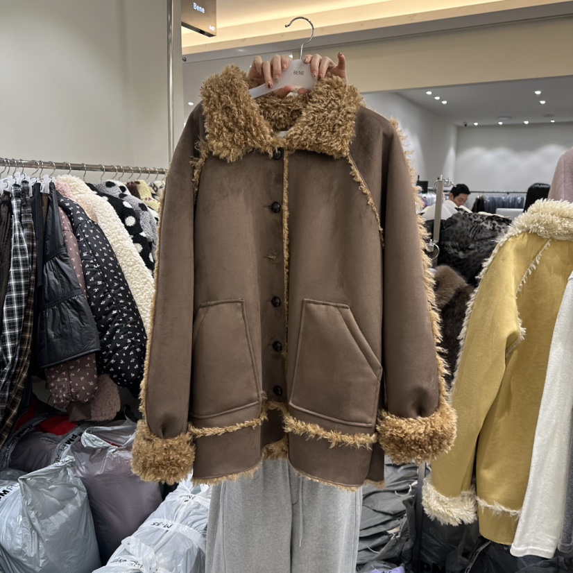 BENE東大門㊣代購女裝新款時尚推薦熱賣真品25秋冬中長款大衣BENE中長款大衣圖色2