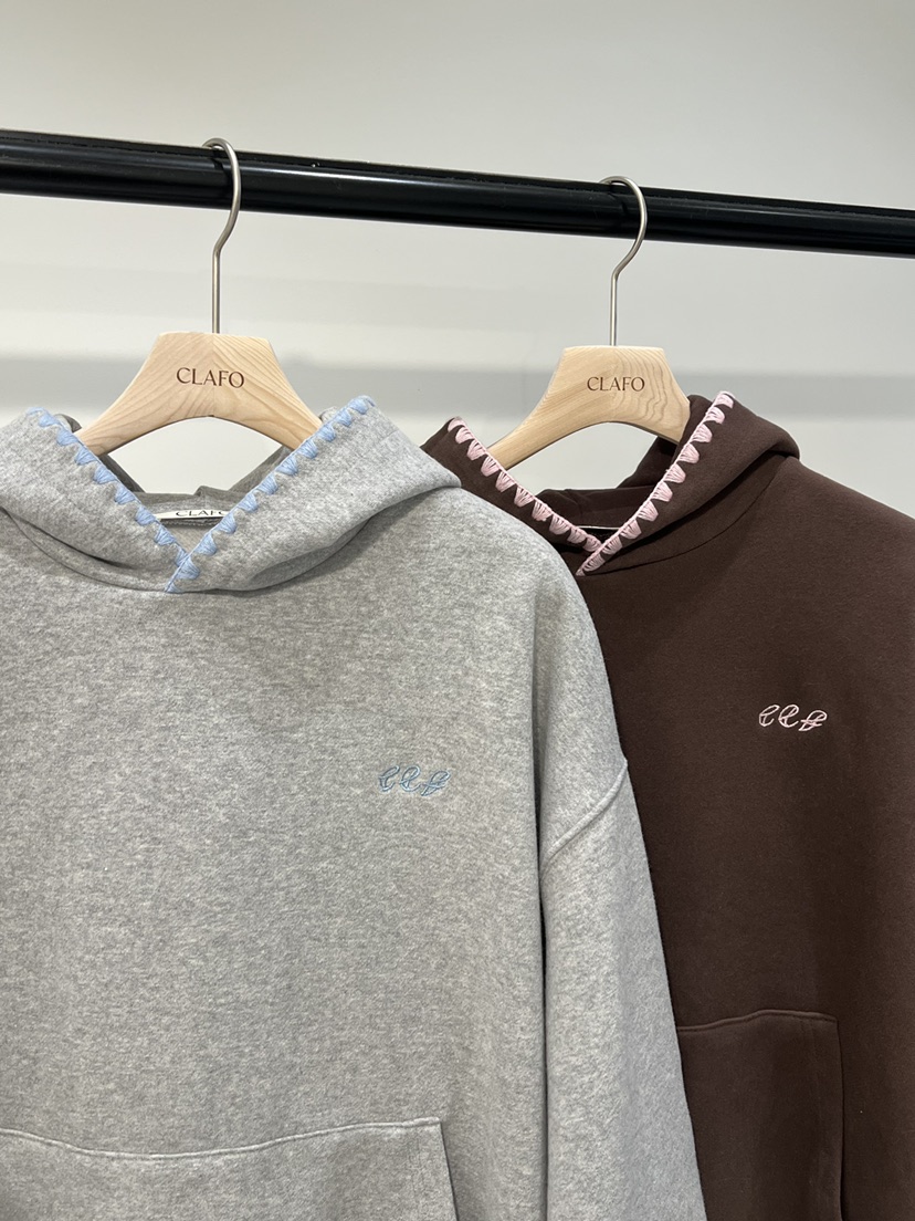CLAFO東大門㊣直郵女裝新品推薦熱賣真品衛衣連帽衫加絨刺繡CLAFO衛衣