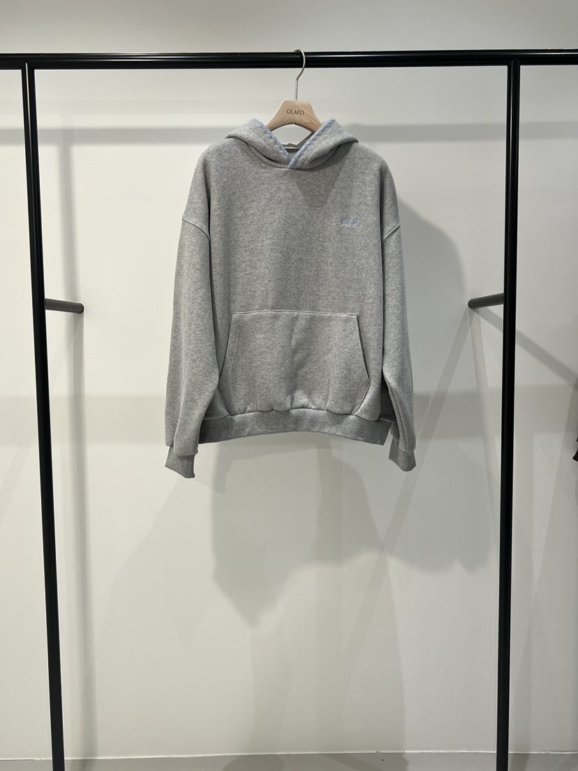 CLAFO東大門㊣直郵女裝新品推薦熱賣真品衛衣連帽衫加絨刺繡CLAFO衛衣圖色1