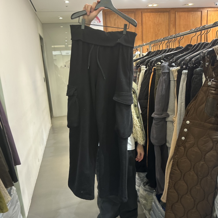 GARMENT-P東大門㊣直郵女裝新品25秋冬真品熱賣休閑褲加絨GARMENT休閑褲圖色4黑色