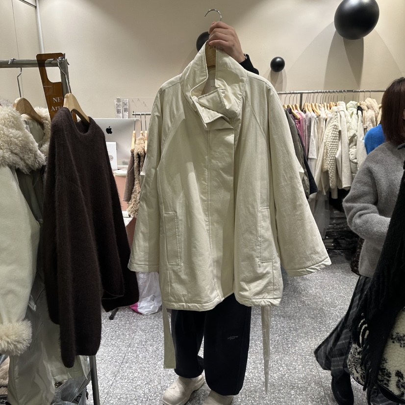 SOF東大門㊣實拍女士新款真品推薦職業熱賣時尚長款棉服鴨絨SOF長款棉服圖色1