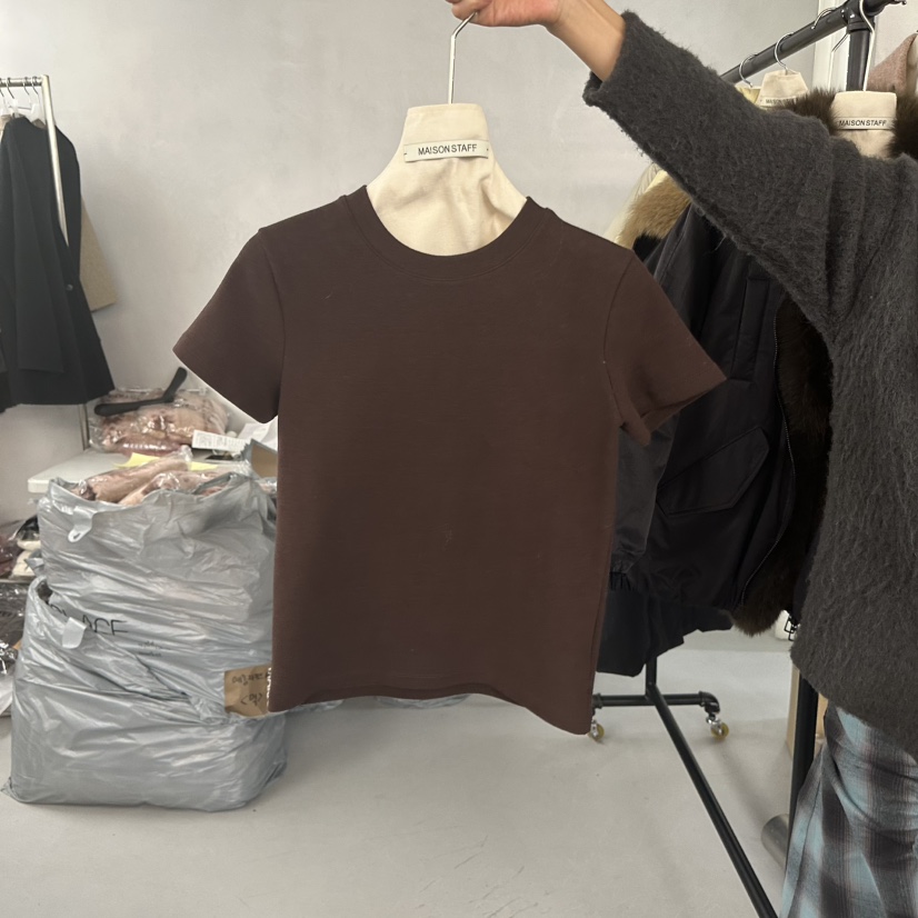 DOUBLE STANDARD/LE SMOKING/MAISONSTAFF東大門㊣實拍女裝新品時尚T恤MAISONSTAFFT恤圖色3