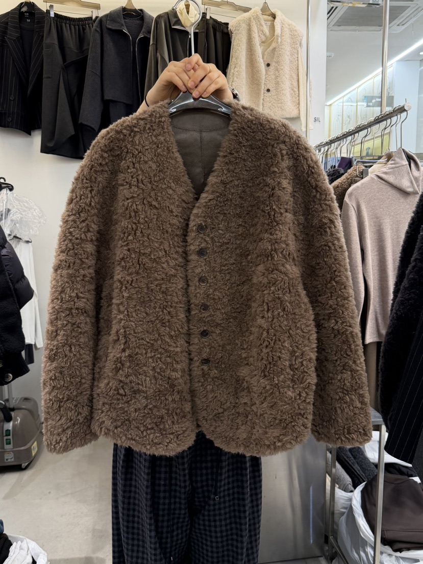 THE SIL韓國直郵㊣女裝新款25秋冬休閑人氣時尚職業夾克V領THE SIL/1 2ILLY夾克圖色1