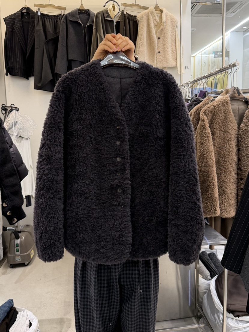 THE SIL韓國直郵㊣女裝新款25秋冬休閑人氣時尚職業夾克V領THE SIL/1 2ILLY夾克圖色2