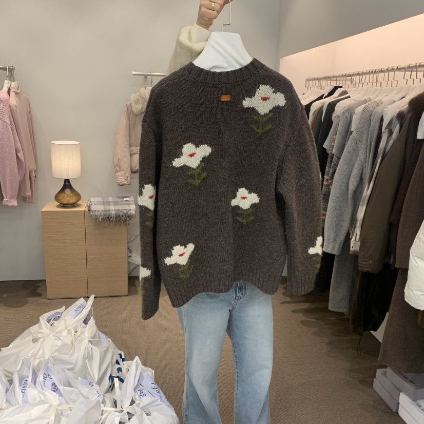 SIHO ARCHIVE東大門㊣直郵女裝新款職業25秋冬真品毛衣花朵SIHO ARCHIVE毛衣