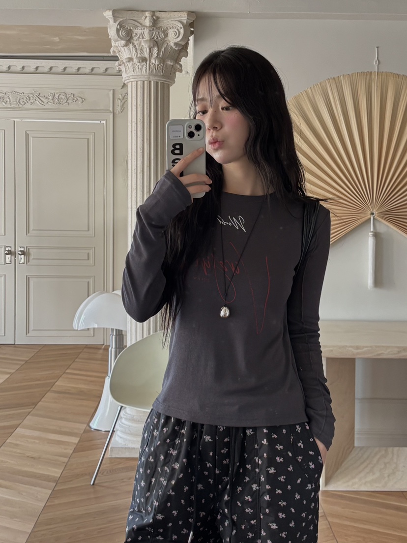 BENE韓國代購㊣女士新款人氣時尚休閑真品推薦職業熱賣長袖T恤BENE長袖T恤圖色4