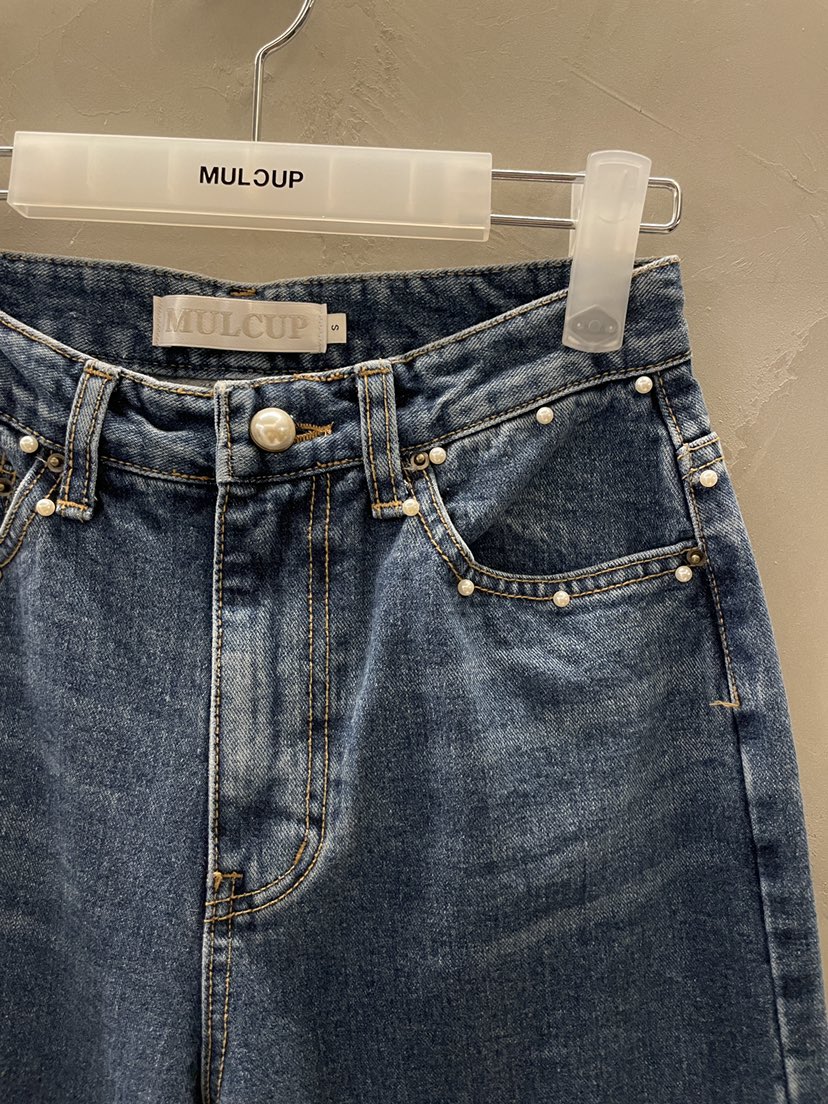 MULCUP韓國直郵㊣女士新款人氣25秋冬休閑熱賣時尚牛仔褲拉絨MULCUP牛仔褲