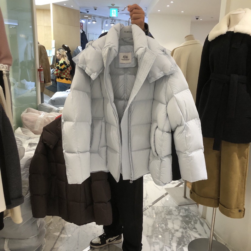 ALMOND韓國代購㊣女裝新品人氣熱賣時尚25秋冬短款羽絨服絨ALMOND短款羽絨服圖色1
