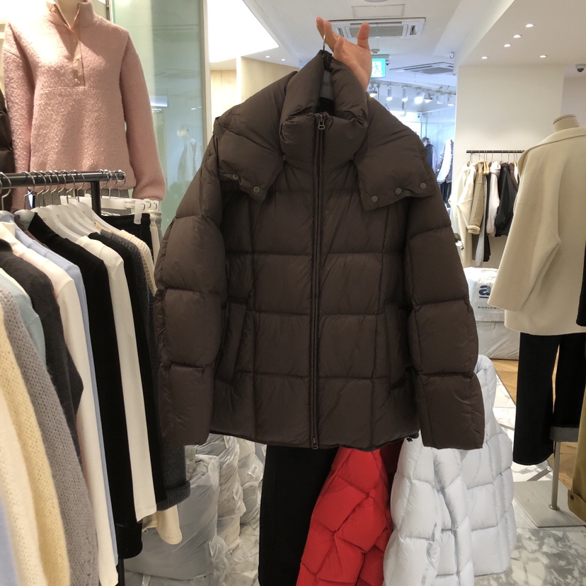 ALMOND韓國代購㊣女裝新品人氣熱賣時尚25秋冬短款羽絨服絨ALMOND短款羽絨服圖色3