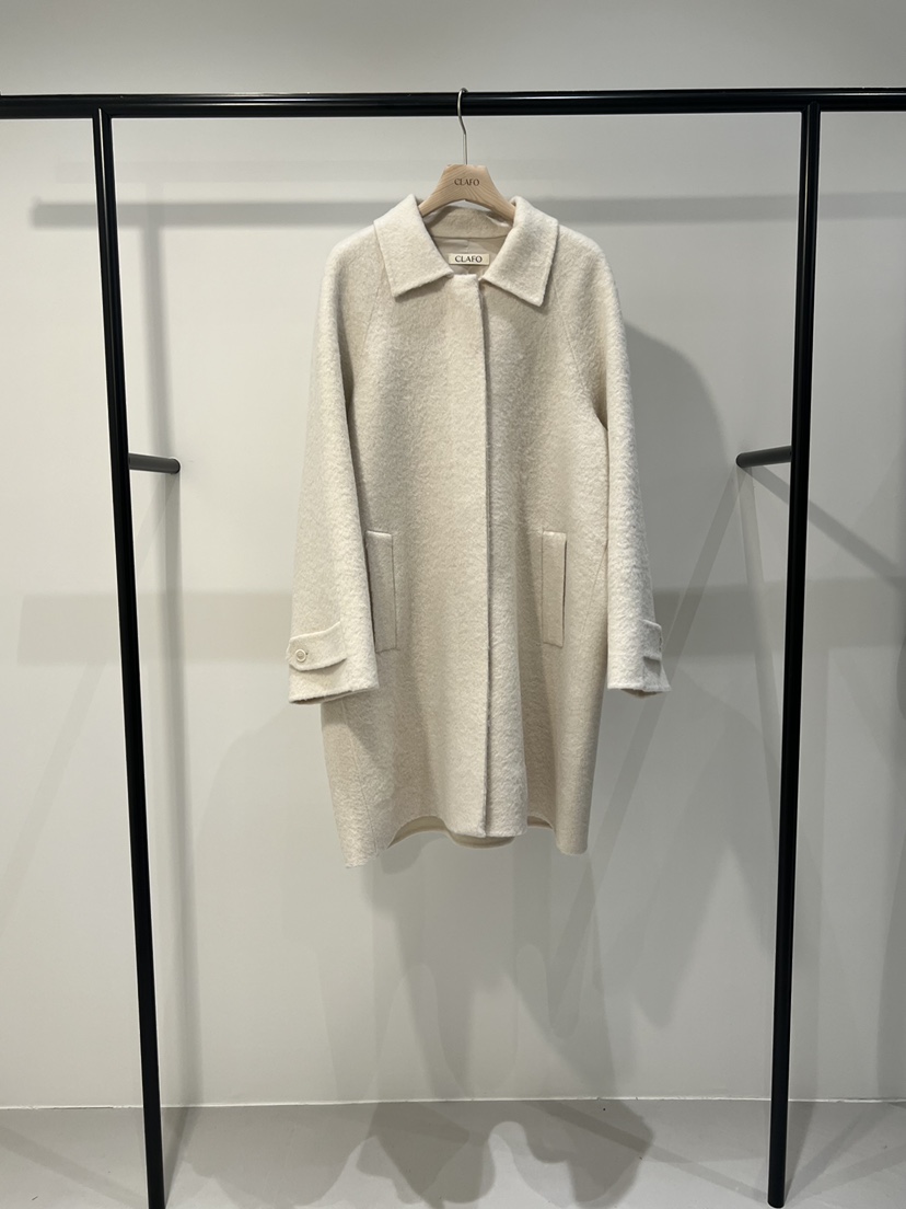 CLAFO東大門㊣實拍女士新款熱賣真品25秋冬職業中長款大衣羊駝CLAFO中長款大衣圖色1