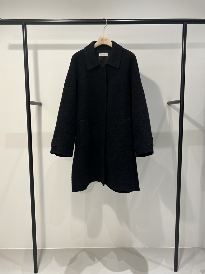 CLAFO東大門㊣實拍女士新款熱賣真品25秋冬職業中長款大衣羊駝CLAFO中長款大衣圖色2