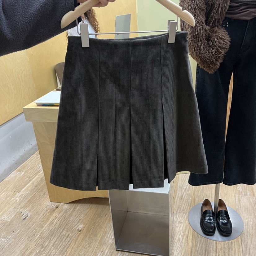 THEPLAN東大門㊣直郵女士新款休閑時尚熱賣推薦真品短裙燈芯絨THE PLAN短裙圖色2