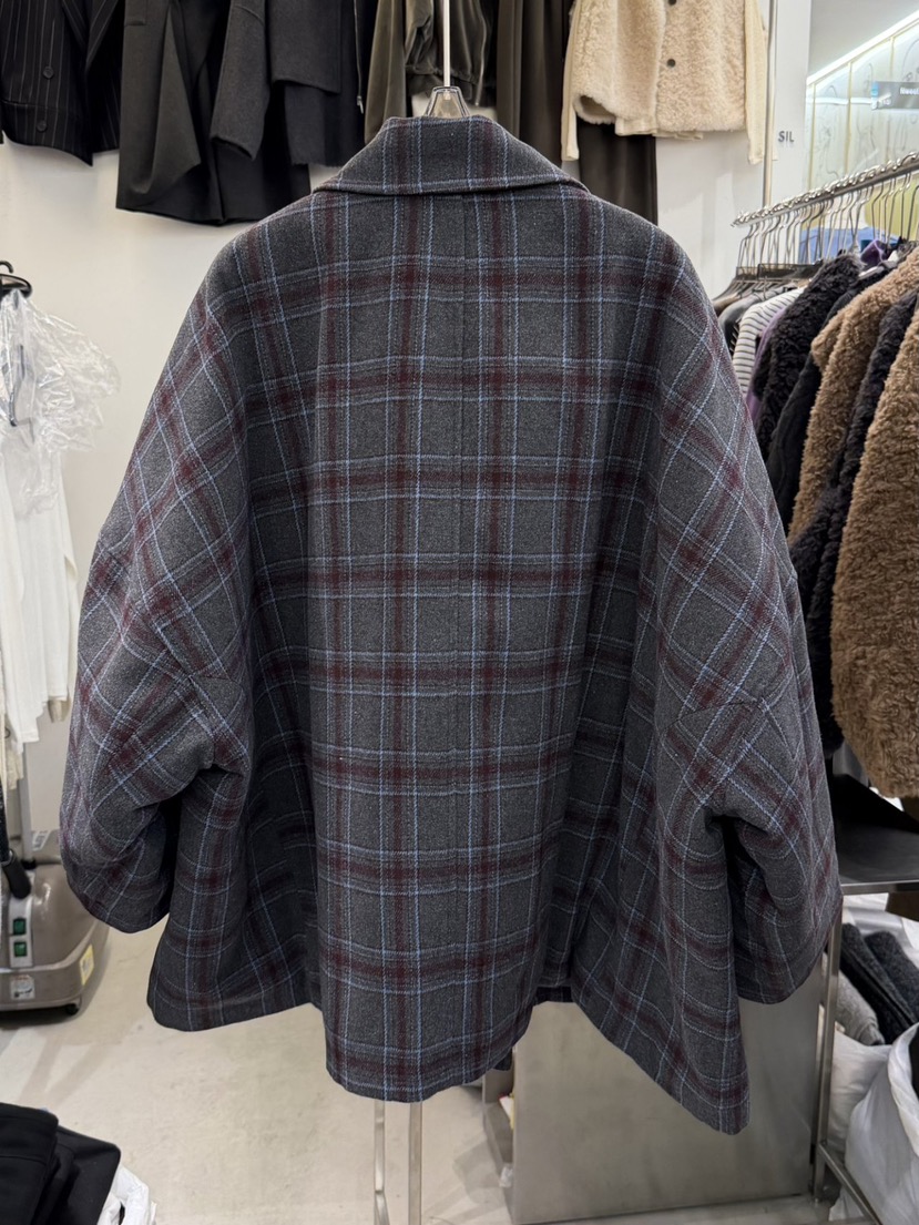 THE SIL韓國代購㊣女裝新款職業熱賣時尚25秋冬短款大衣斗篷THE SIL/1 2ILLY短款大衣