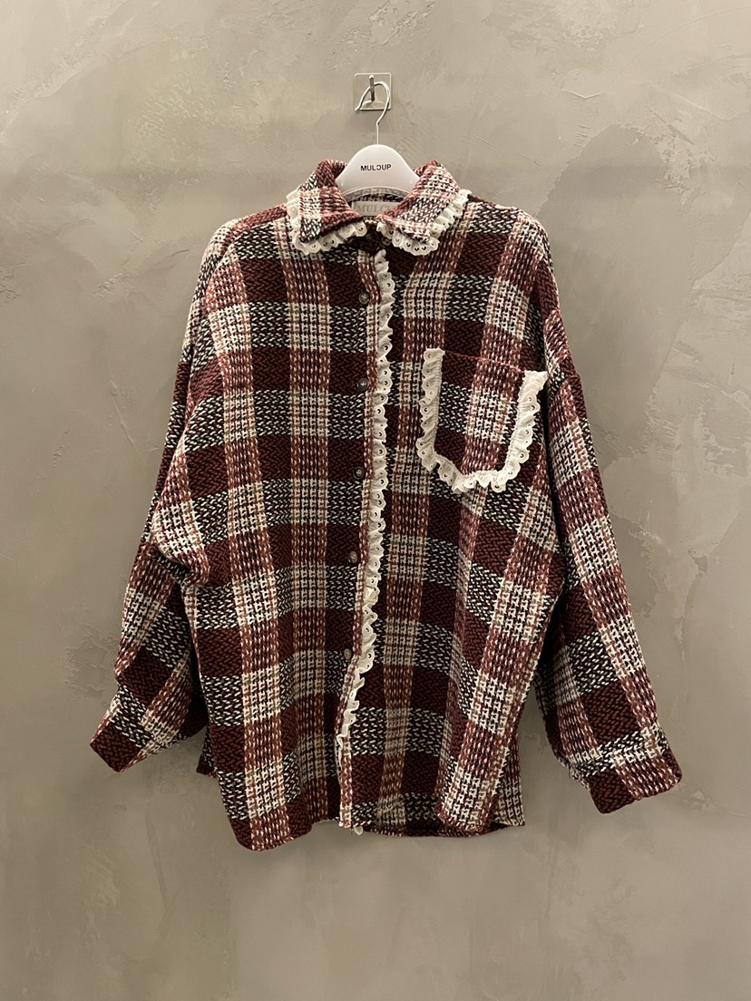 MULCUP東大門㊣直郵女士新款休閑職業25秋冬推薦襯衫蕾絲衫MULCUP襯衫/蕾絲衫圖色1