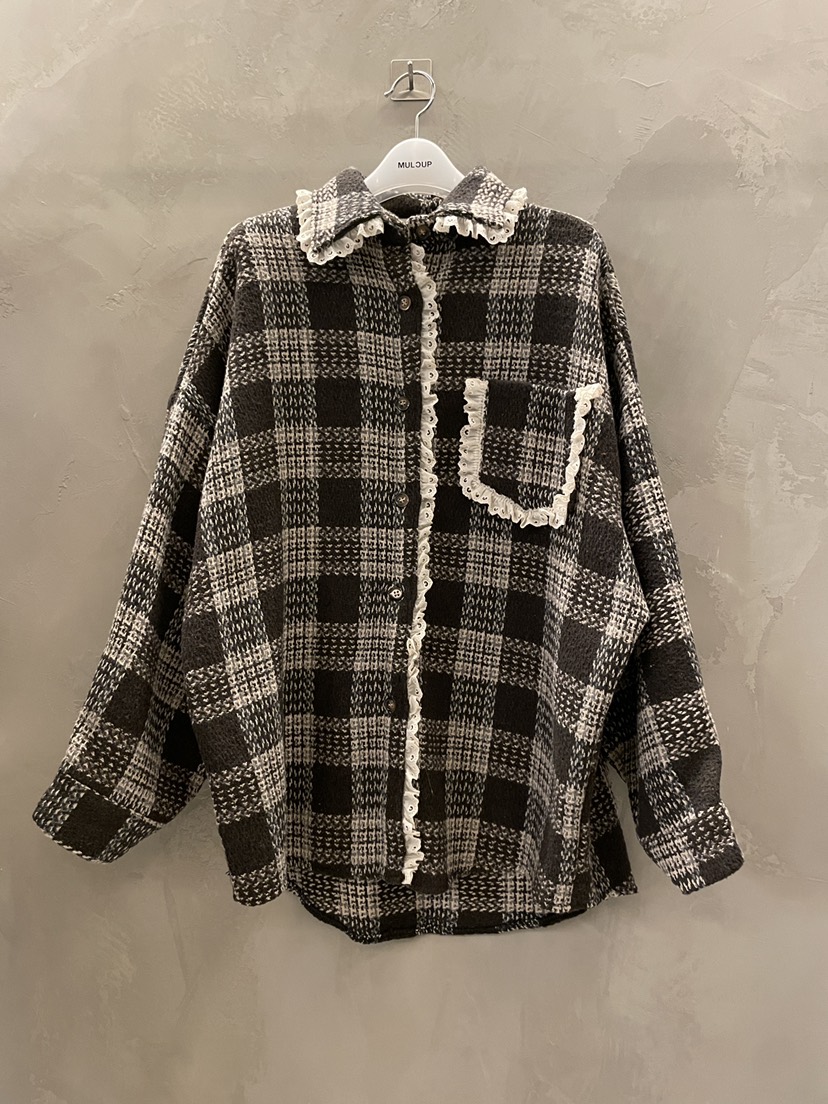 MULCUP東大門㊣直郵女士新款休閑職業25秋冬推薦襯衫蕾絲衫MULCUP襯衫/蕾絲衫圖色2