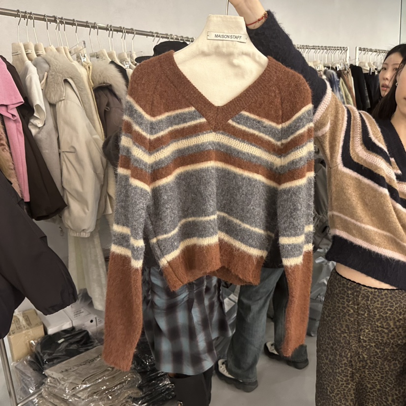 DOUBLE STANDARD/LE SMOKING/MAISONSTAFF韓國直郵㊣女裝新款休閑毛衣MAISONSTAFF毛衣圖色2