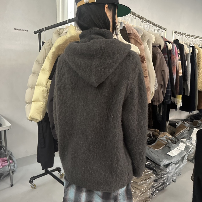 DOUBLE STANDARD/LE SMOKING/MAISONSTAFF東大門㊣代購女裝新款真品毛衣含帽子套裝開衫連帽MAISONSTAFF毛衣