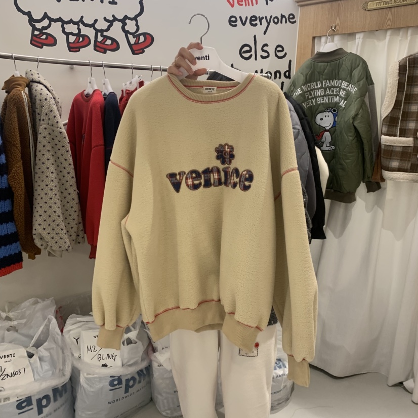 VENTI東大門㊣實拍女士新品職業真品休閑25秋冬推薦衛衣羊毛VENTI衛衣圖色3