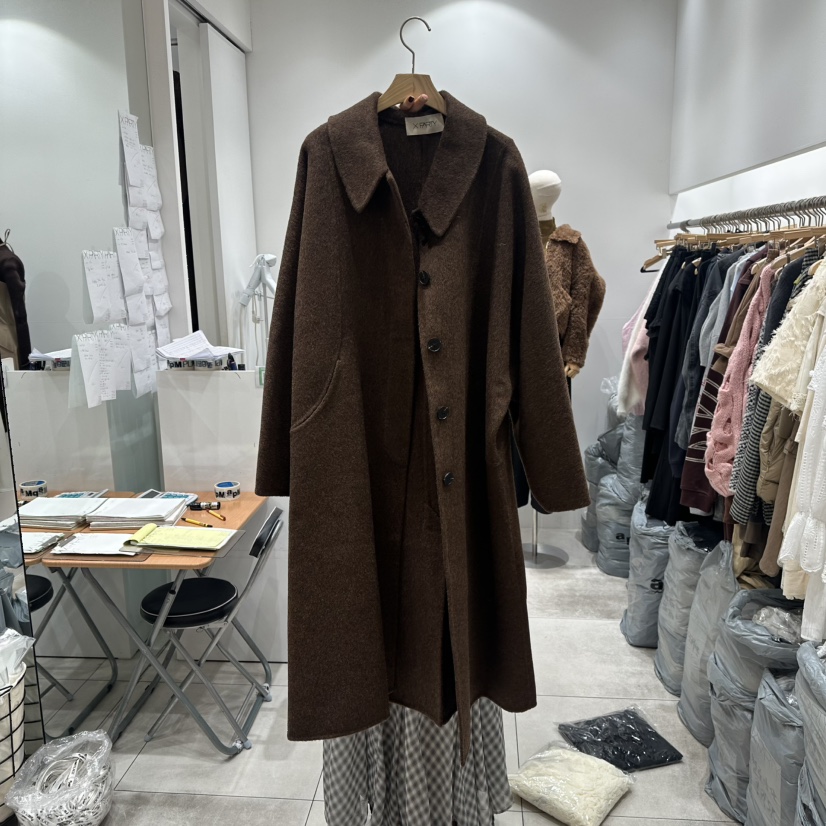 XPARTY韓國直郵㊣女士新品真品25秋冬推薦人氣職業中長款大衣XPARTY中長款大衣圖色1