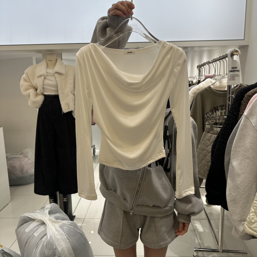 JENNIE東大門㊣實拍女士新款25秋冬真品休閑推薦熱賣長袖T恤JENNIE/VENEFIT長袖T恤圖色1