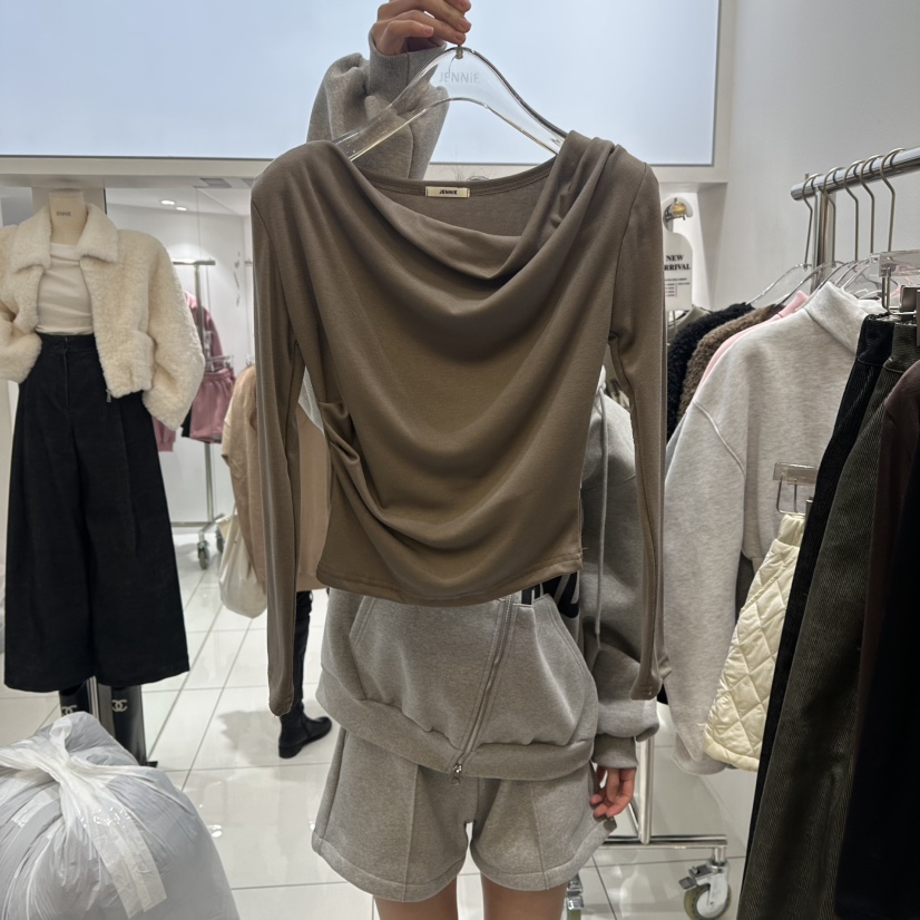 JENNIE東大門㊣實拍女士新款25秋冬真品休閑推薦熱賣長袖T恤JENNIE/VENEFIT長袖T恤圖色2