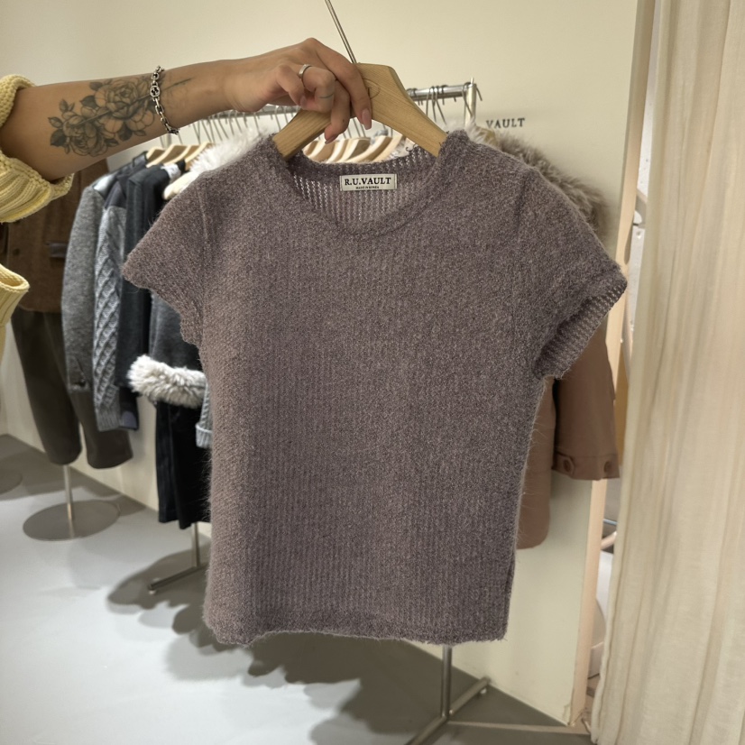 VAULT東大門㊣直郵女士新品25秋冬真品推薦職業休閑T恤含圍巾VAULTT恤圖色4