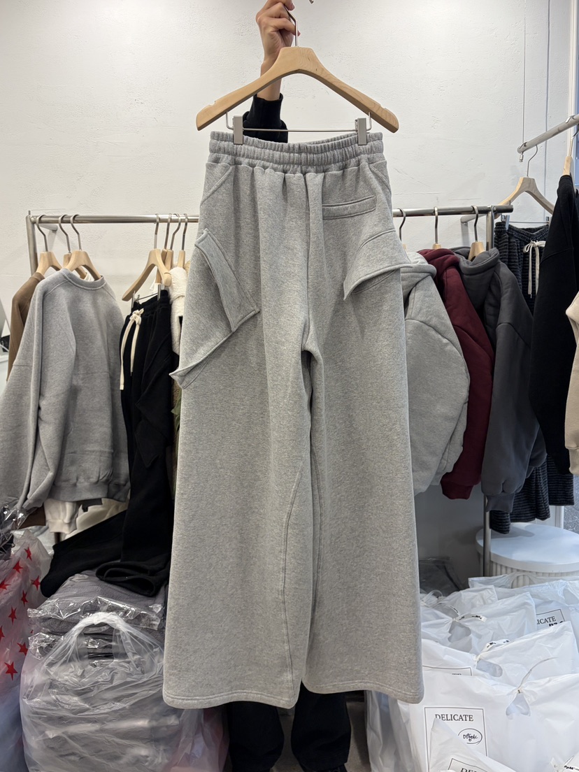 DELICATE東大門㊣代購女士新品推薦時尚職業休閑休閑褲口袋DELICATE休閑褲