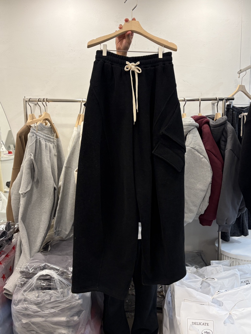 DELICATE東大門㊣代購女士新品推薦時尚職業休閑休閑褲口袋DELICATE休閑褲圖色2