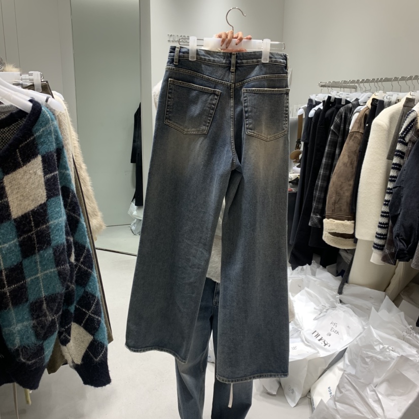 NUESE韓國代購㊣女士新款人氣職業休閑時尚25秋冬推薦牛仔褲NUESE牛仔褲