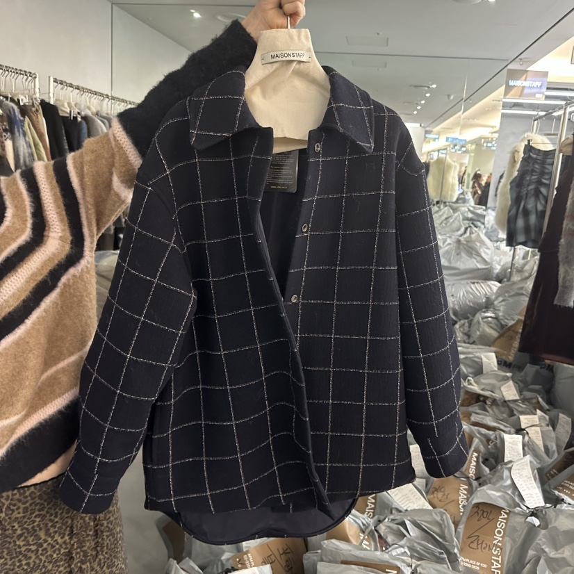 DOUBLE STANDARD/LE SMOKING/MAISONSTAFF韓國代購㊣女士新款25秋冬夾克MAISONSTAFF夾克圖色1