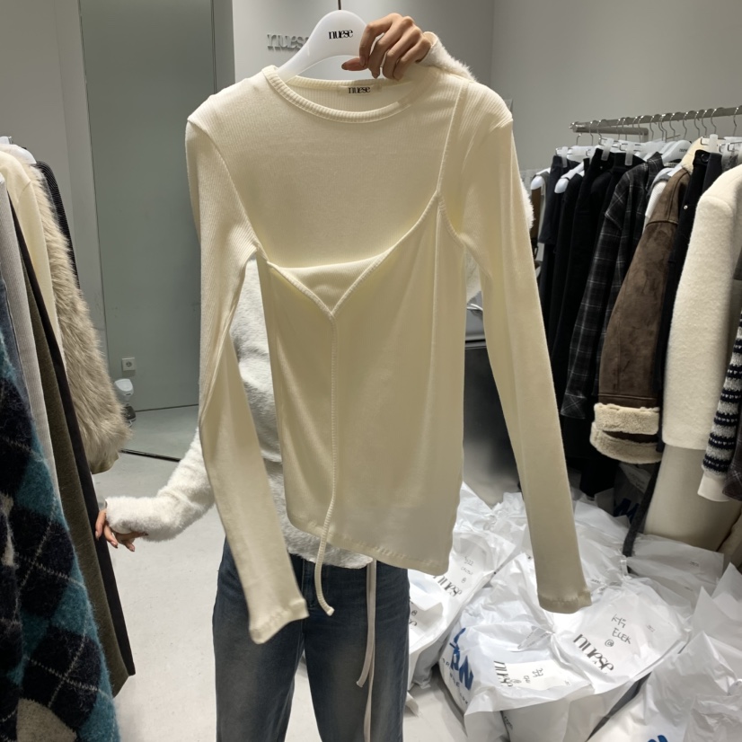 NUESE東大門㊣直郵女士新款25秋冬時尚熱賣人氣職業長袖T恤NUESE長袖T恤圖色3