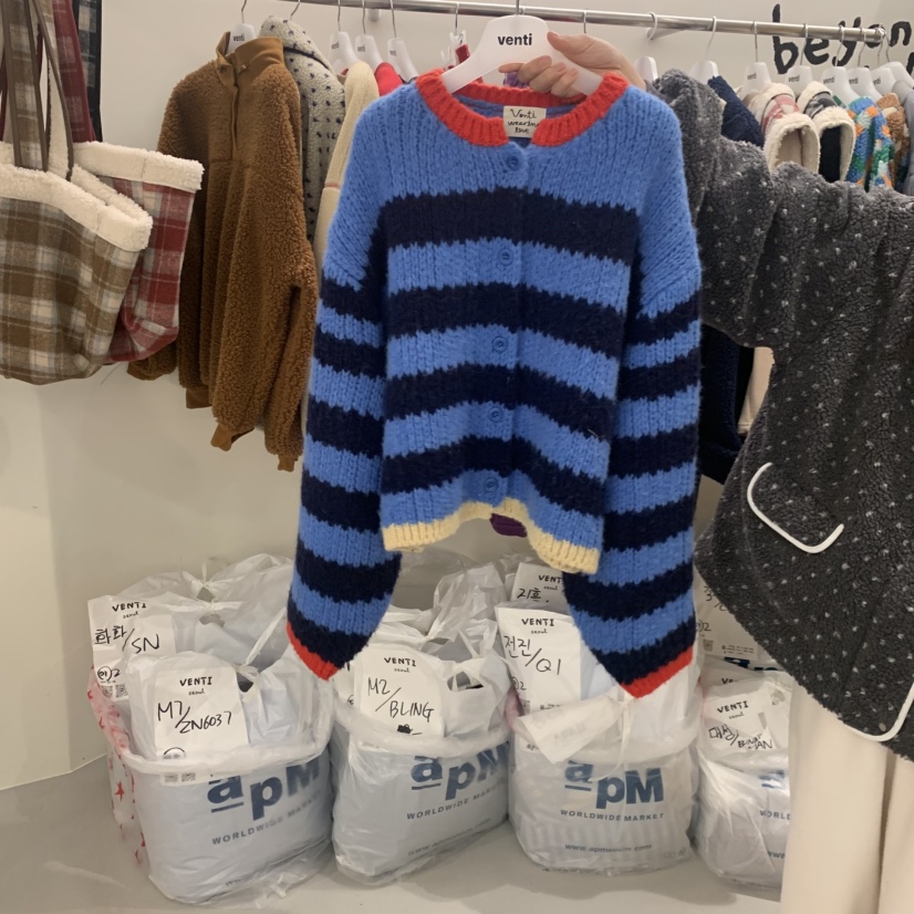 VENTI韓國代購㊣女裝新品真品25秋冬推薦時尚人氣休閑熱賣毛衣VENTI毛衣圖色2