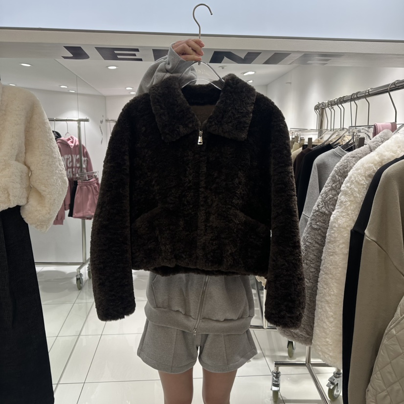 JENNIE韓國直郵㊣女裝新款職業時尚人氣休閑真品25秋冬短款大衣JENNIE/VENEFIT短款大衣圖色4