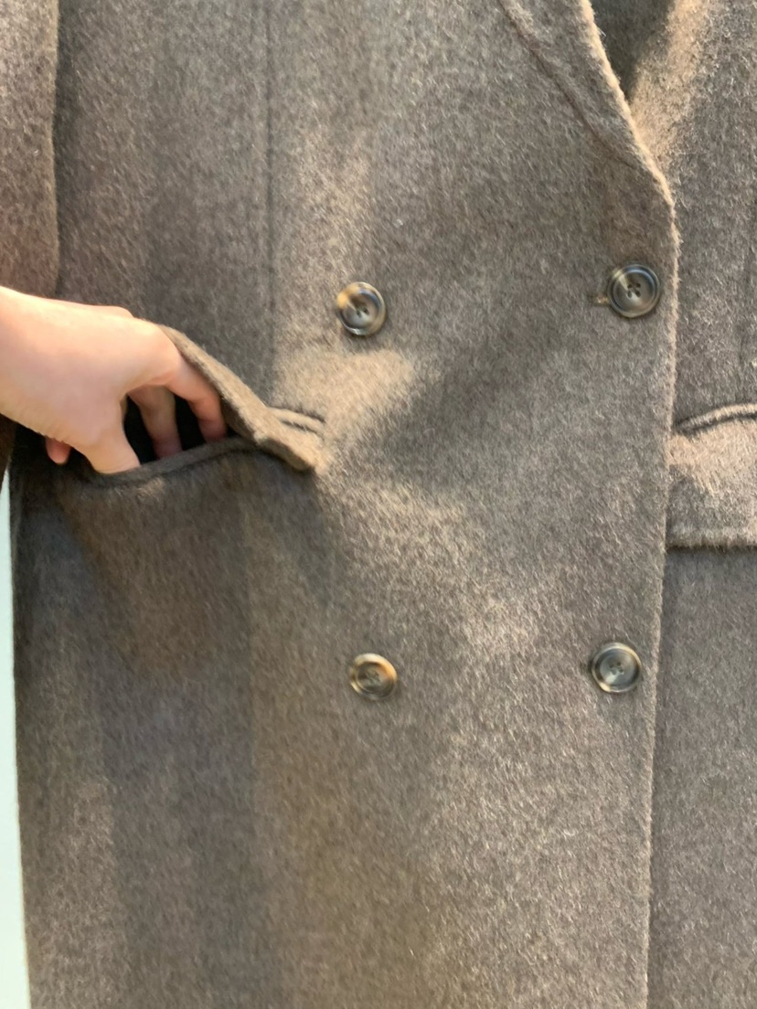 THE SIL韓國直郵㊣女士新款真品人氣休閑中長款大衣手工長款THE SIL/1 2ILLY中長款大衣